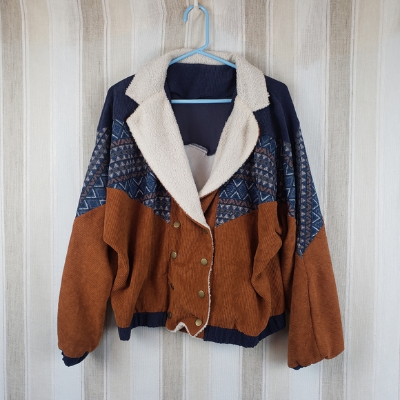 SHEIN Jackets & Blazers - Shein Western Corduroy Jacket Size Large